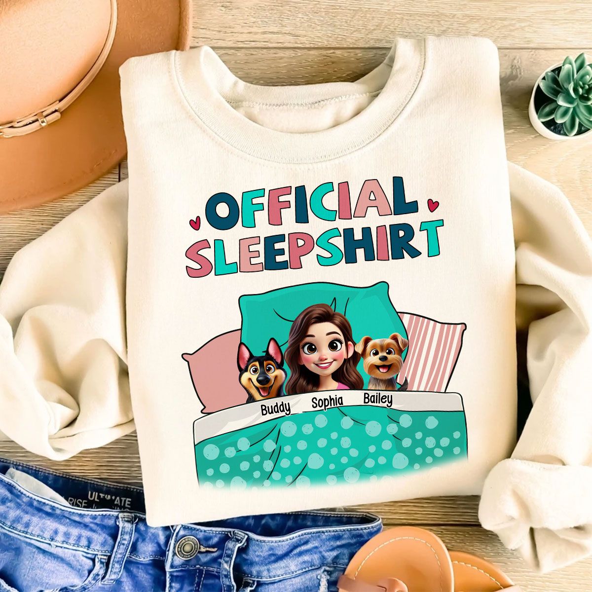 My Official Sleepshirt 3D Cute Dogs Personalized Shirt, Gift For Dog Mom