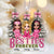 Besties Sisters Christmas Tree Pink Bow Personalized Acrylic Ornament