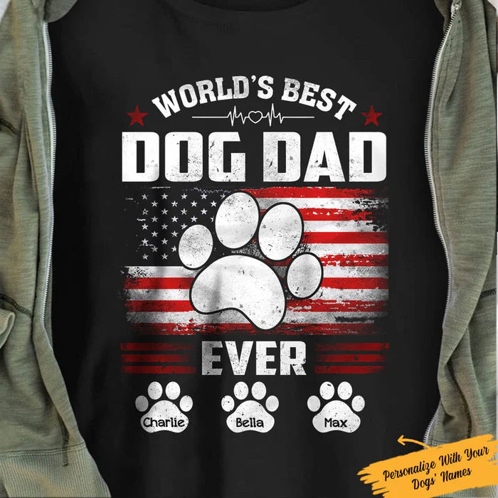 Personalized Dog Dad T Shirt