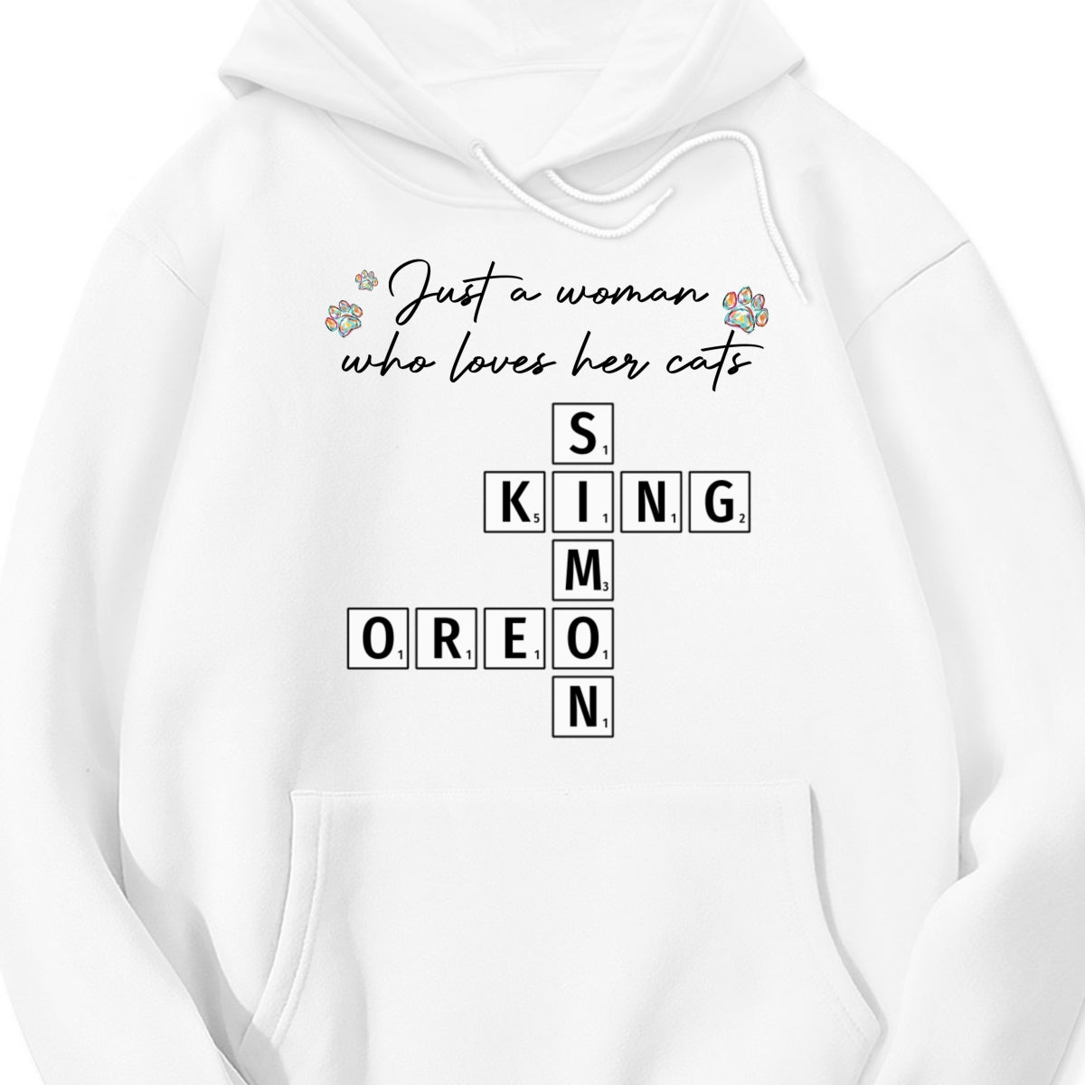 Just A Woman Who Loves Dogs Cats Crossword Puzzle Art Personalized Shirt