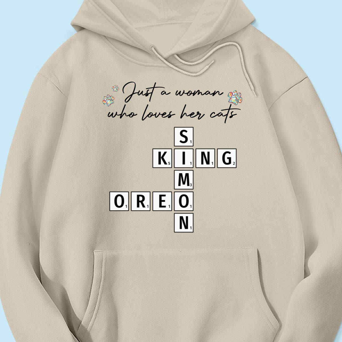 Just A Woman Who Loves Dogs Cats Crossword Puzzle Art Personalized Shirt