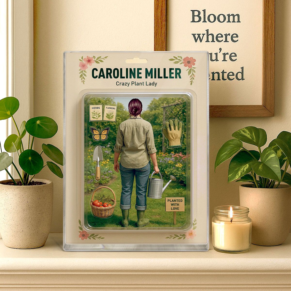 Gardening Mom Grandma Mother's Day Gift Toy Box Figure Style Personalized Acrylic Block Plaque