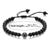 Dear Dad Grandpa Great Job We're Awesome Thank You Young - Black Natural Stone Projection Bracelet