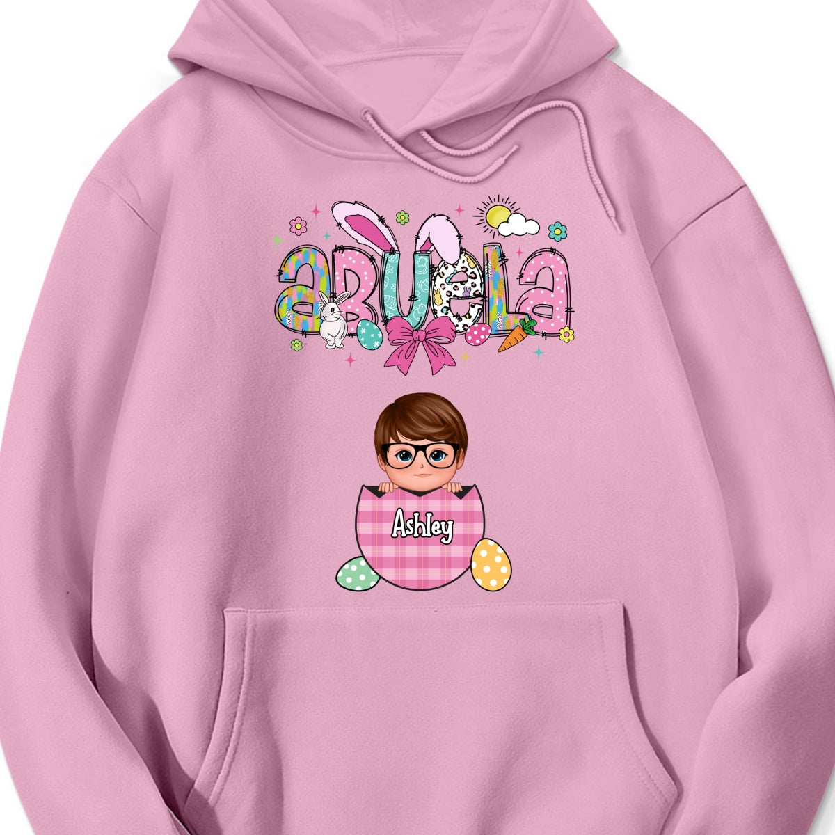 Grandma Mom Gigi Easter Eggs Kids Name Personalized Shirt