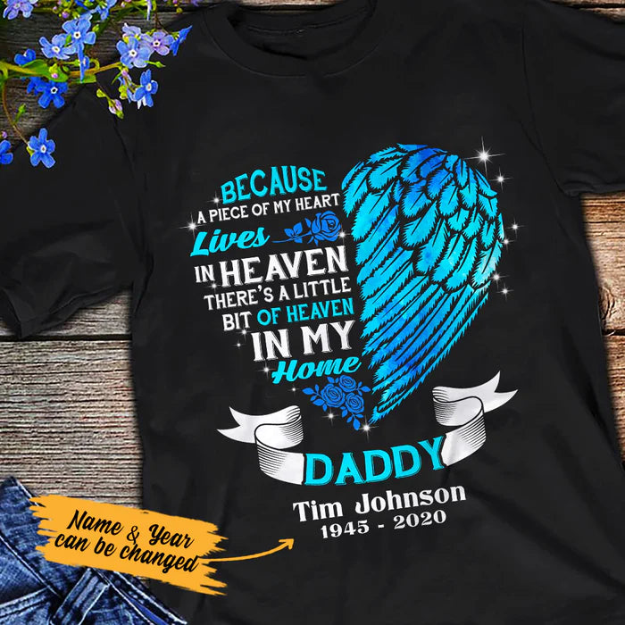 Personalized Heaven In Our Home Dad Memorial T Shirt 