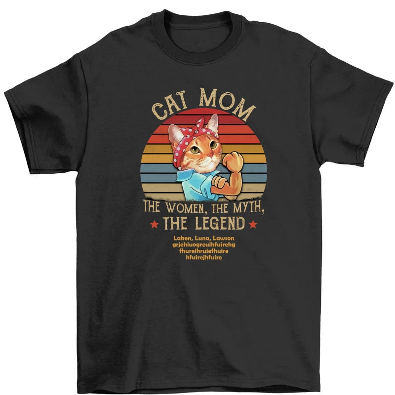 Personalized Cat Mom T Shirt