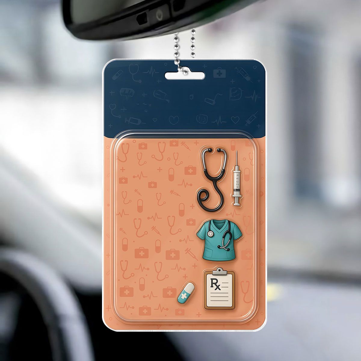 Custom Nurse Figure Cute Doll Nurse Personalized Acrylic Car Hanger