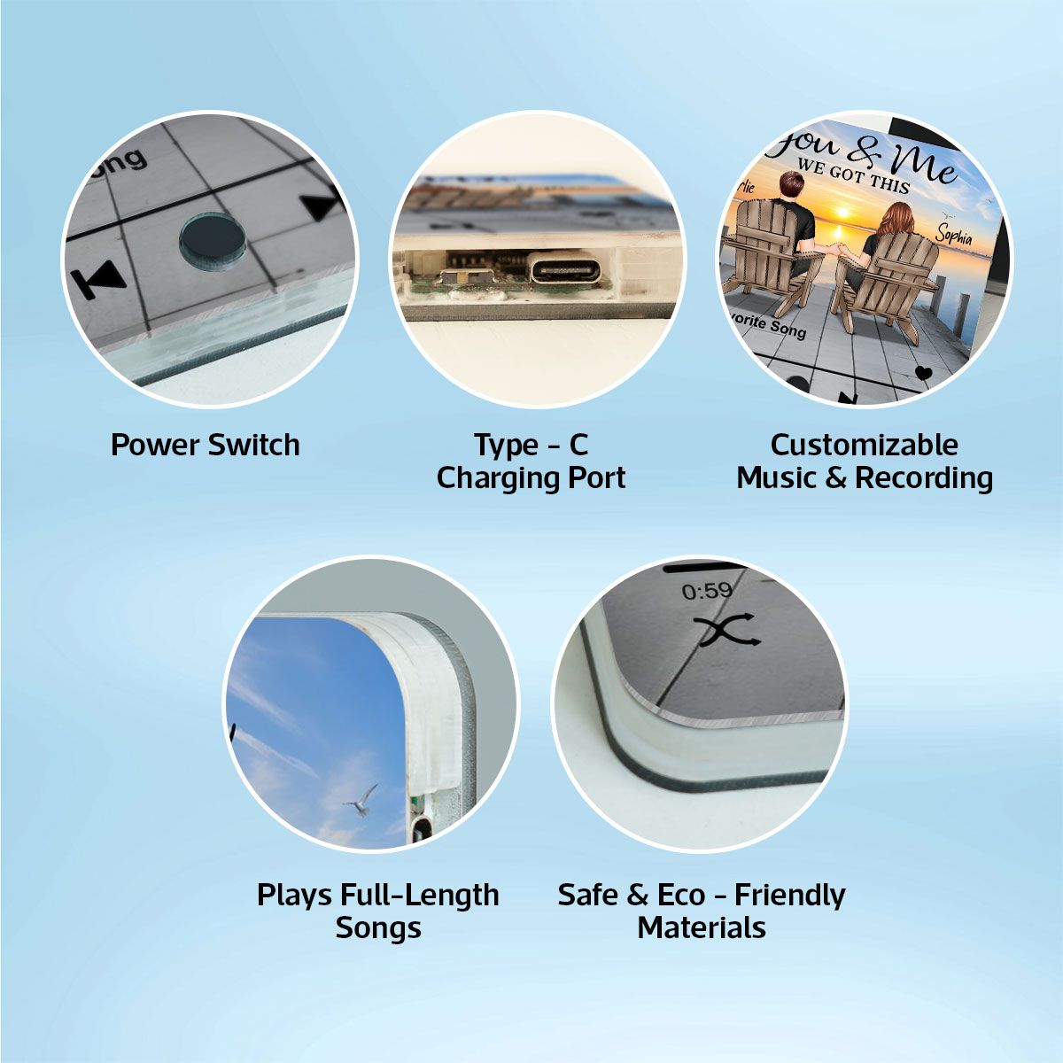 Eternal Love Couple Sitting On The Lake Dock Personalized Music Fridge Magnet, Heartfelt 2025 Gift For Couple, For Him, For Her, Boyfriend, Girlfriend, Husband, Wife