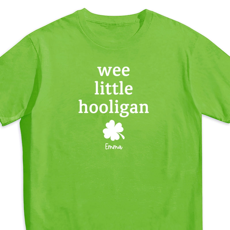 Wee Little Hooligan Custom Baby Name St. Patrick's Day Personalized Baby Onesie