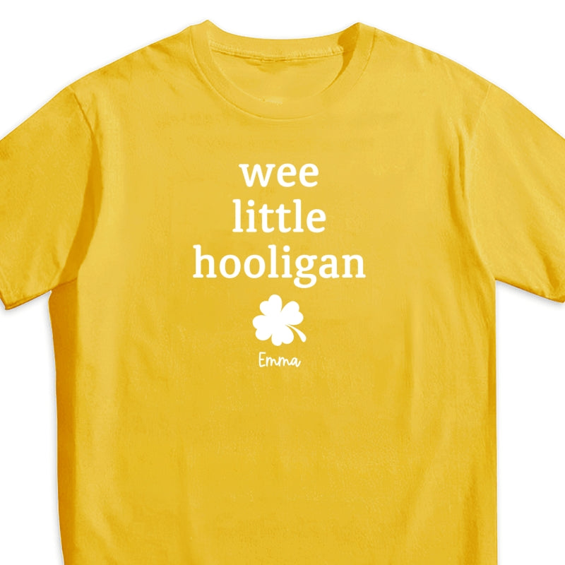 Wee Little Hooligan Custom Baby Name St. Patrick's Day Personalized Baby Onesie