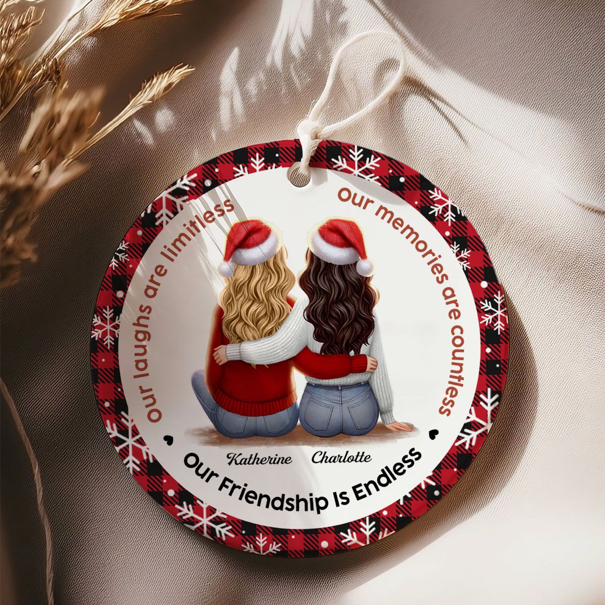 Personalized Best Friends Christmas Ornament – Cherishing Endless Laughter and Memories