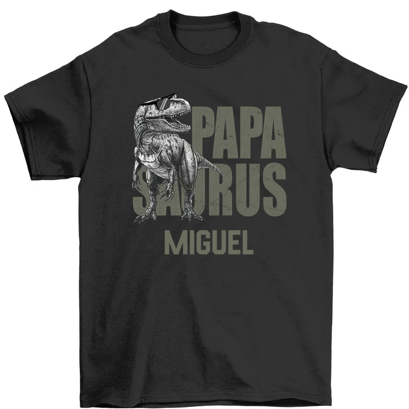 Papa Saurus Rocks Father's Day Personalized Papa T Shirt