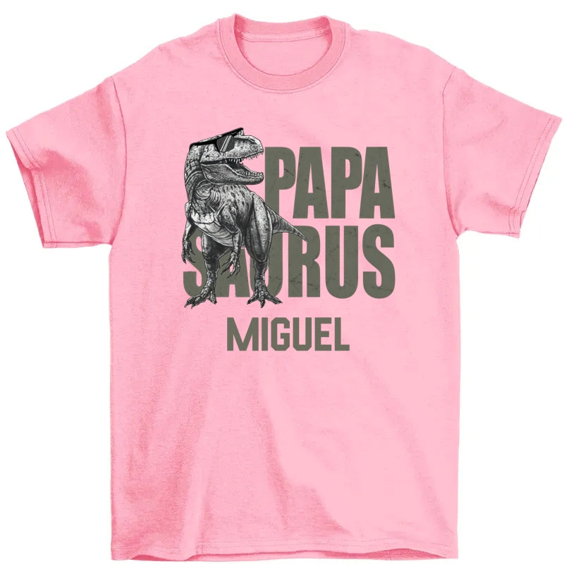 Papa Saurus Rocks Father's Day Personalized Papa T Shirt