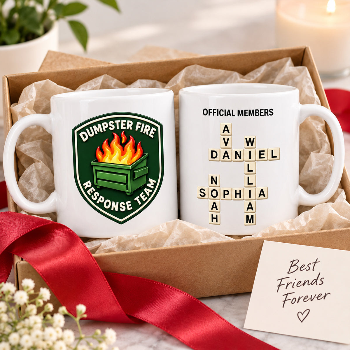 Dumpster Fire Response Team - Personalized Coffee Mug - Christmas Gift for Coworkers, Best Friends