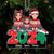 Animated Family Sitting On 2024 Christmas Personalized Acrylic Ornament