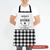 Custom Text, Black and White Buffalo Plaid Kitchen Apron