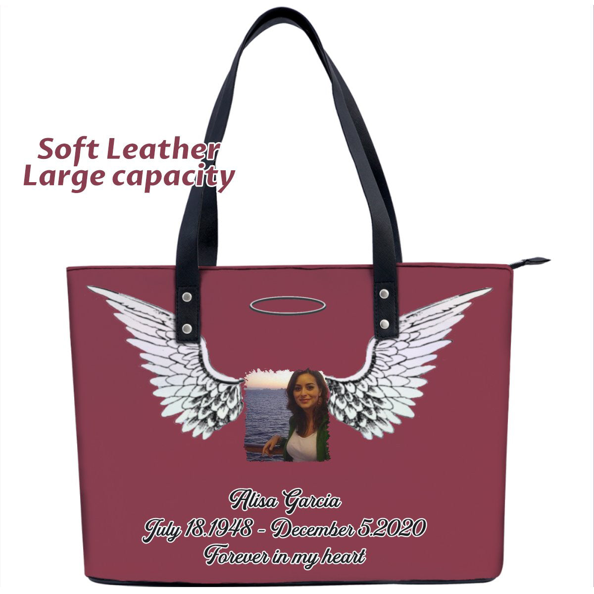 Personalized Photo and Name Memorial Shoulder Bags