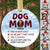 Peeking Dog Mom Plaid Personalized Christmas Ornaments