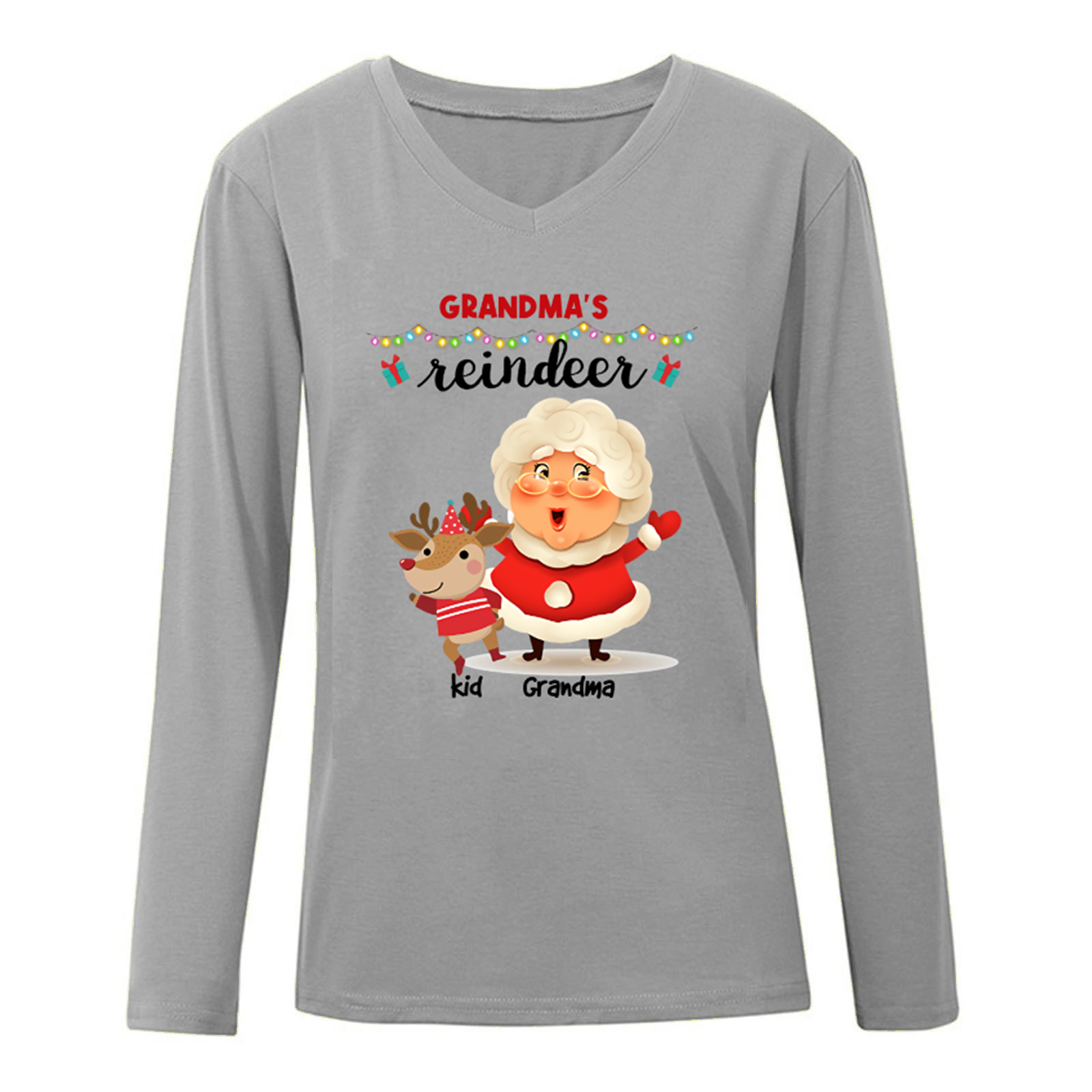 Grandma‘ Reindeer Christmas  Long Sleeve Shirt