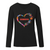 Mom Grandma Colorful Heart Hand Print Personalized Long Sleeve Shirt