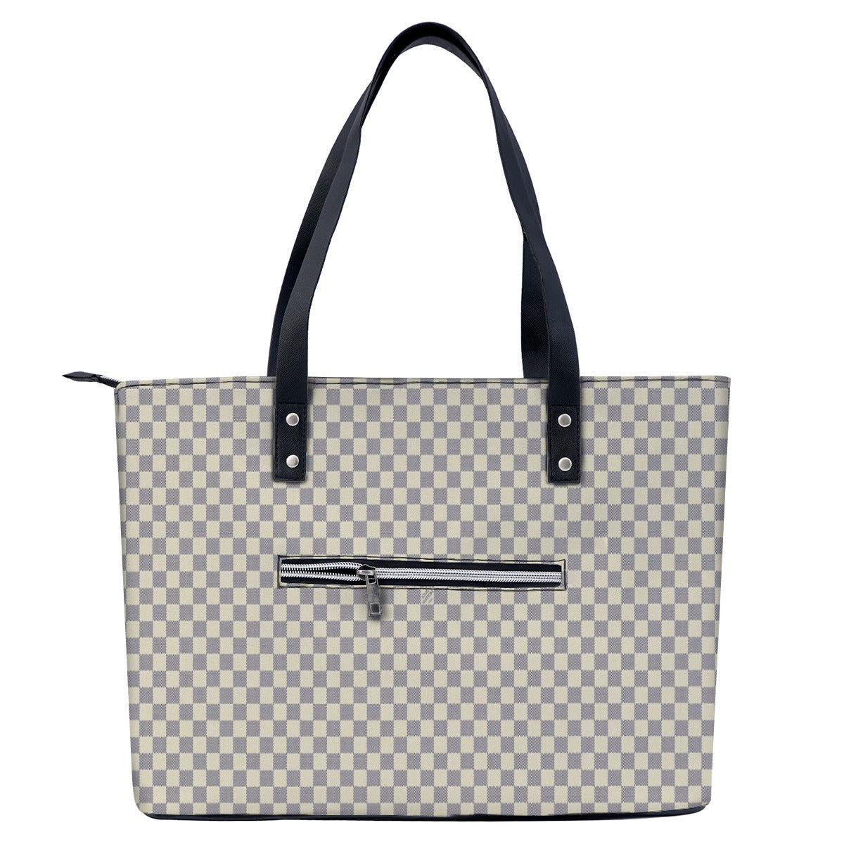 Personalized Soft Leather Tote Shoulder Bag, Big Capacity Handbag
