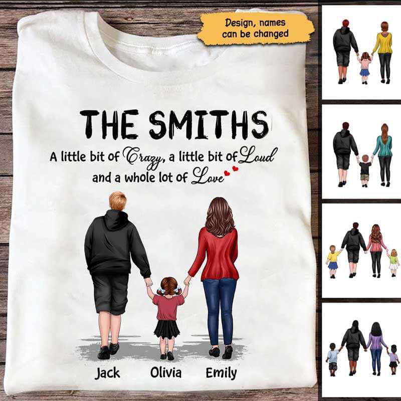 Dad Mom And Kids Family Personalized Shirt