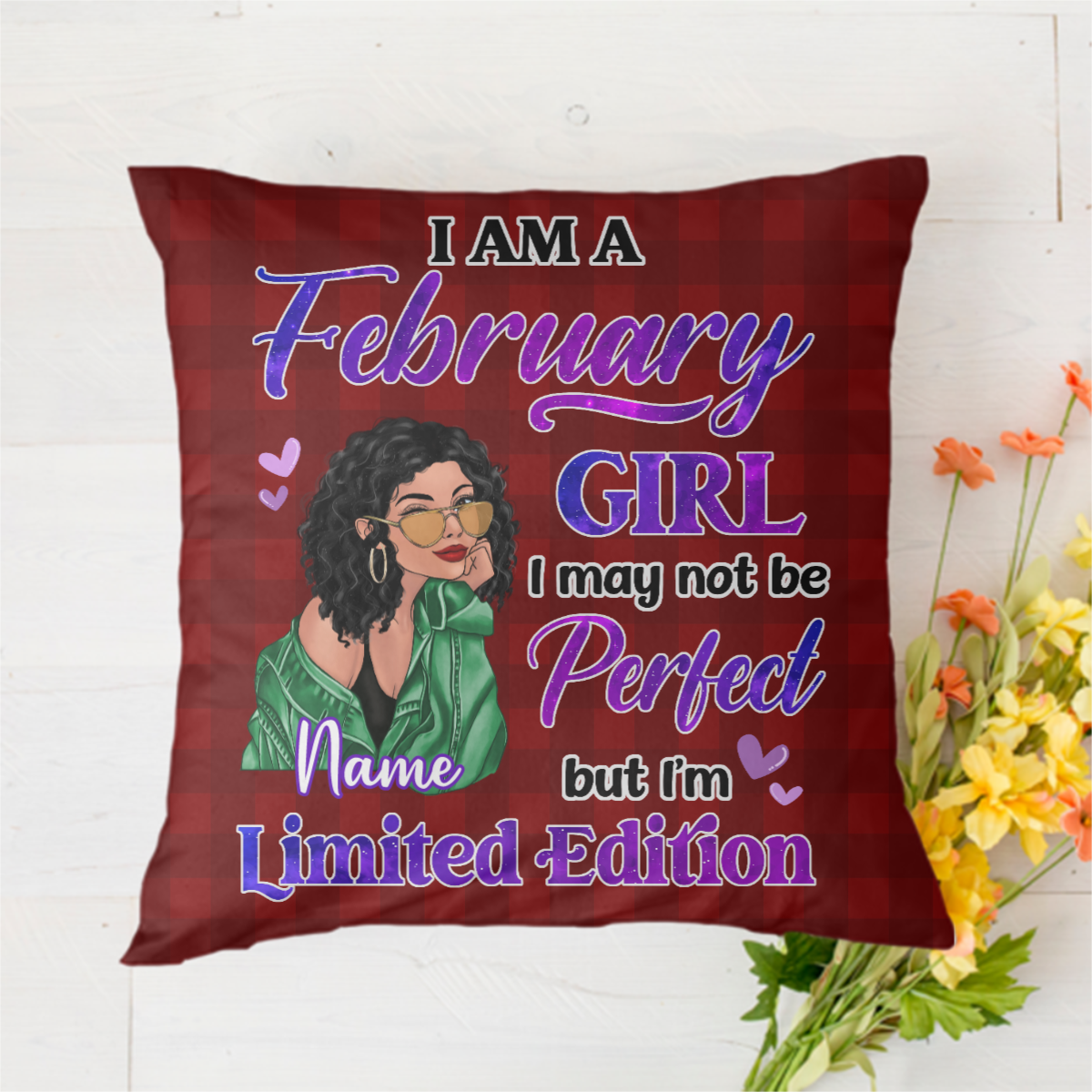 Birthday Gift Birth Month Fashion Girl Limited Edition Personalized Pillow