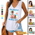 Better With Dogs Summer Pattern Personalized Women Tank Top V Neck Casual Flowy Sleeveless