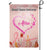 Pink Ribbon Heart Personalized Name Garden Flag