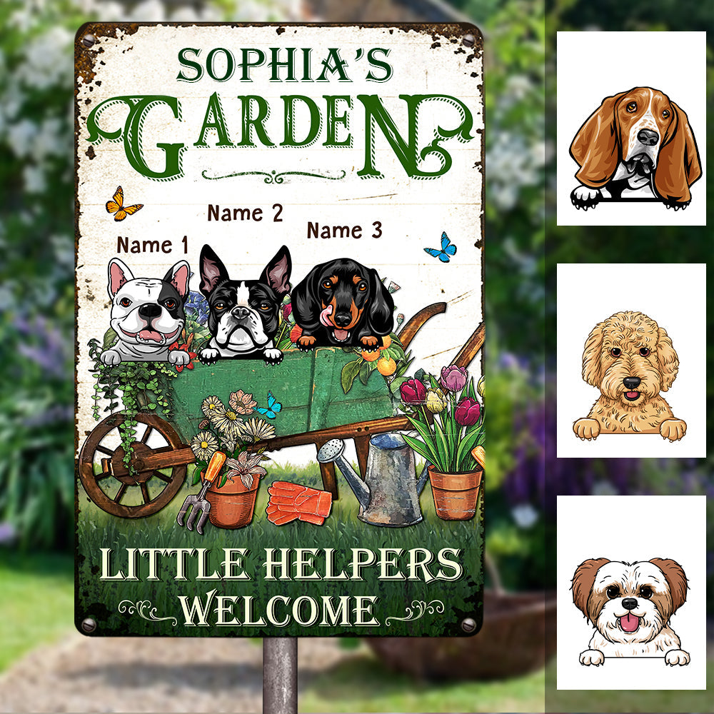 Personalized Dog Garden Metal Sign