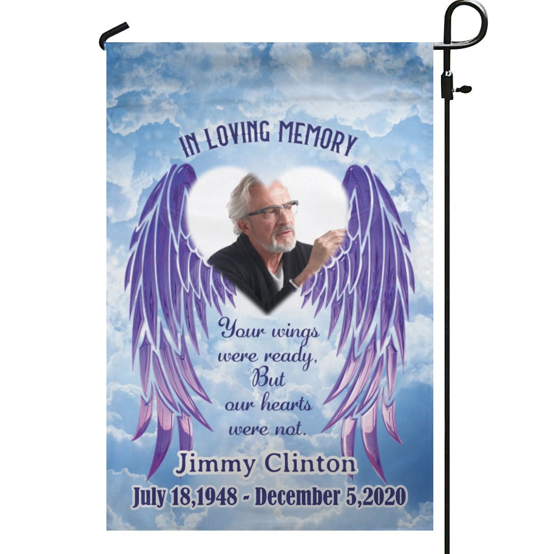 In Loving Memory Personalized Photo Memorial Garden & House Flag