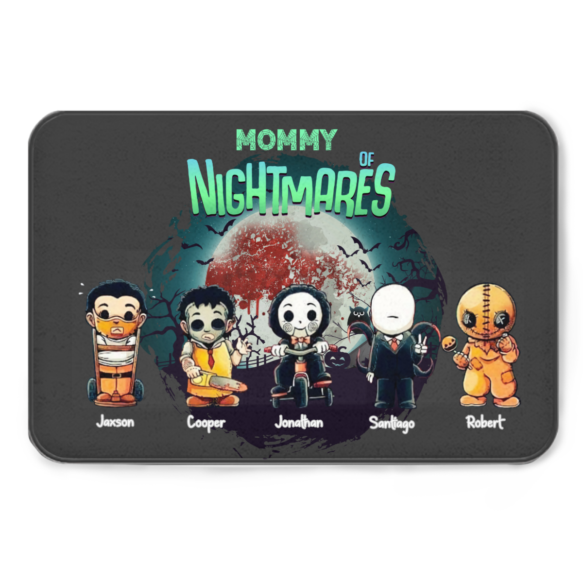 Mommy Nightmare Horror Movie Figure Personalized Doormat