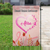 Pink Ribbon Heart Personalized Name Garden Flag