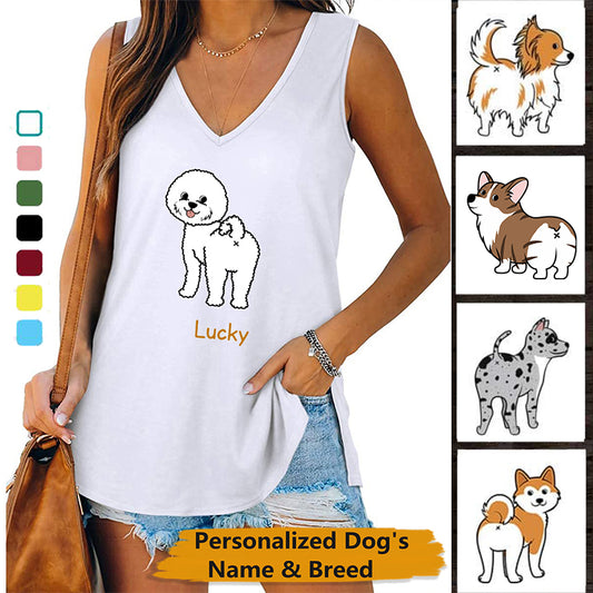 Personalized Dog's Name & Breed Tank Top & Classic Tee No.YDOG04M