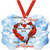 Heaven Cardinal Heart Memorial Personalized Christmas Ornament