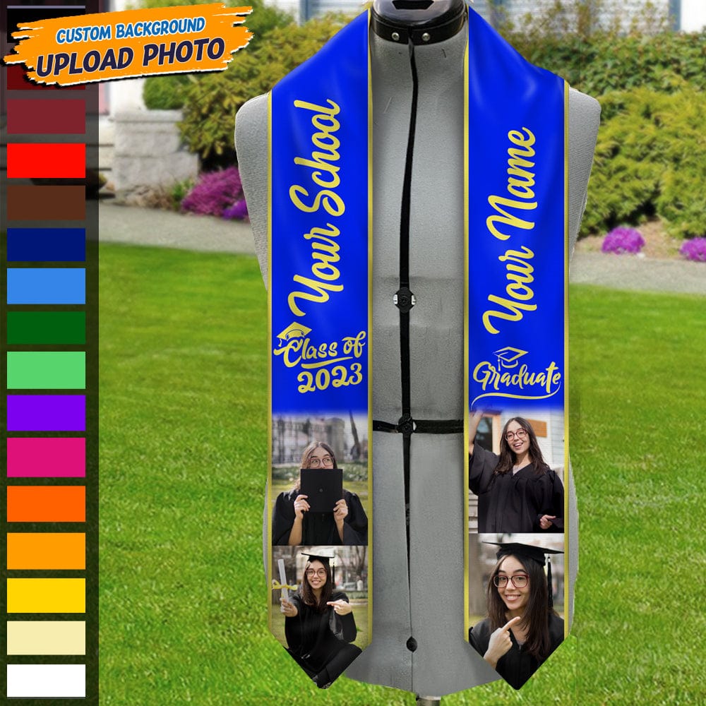 Photo Class of 2023 Stoles Sash For Graduation Day, Graduation Gift, Senior Gift