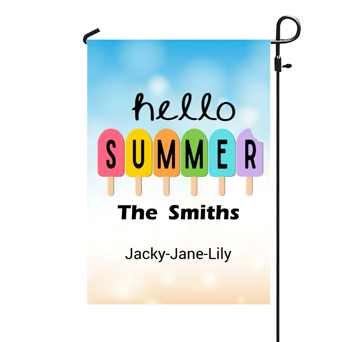 Hello Summer Personalized Garden Flag