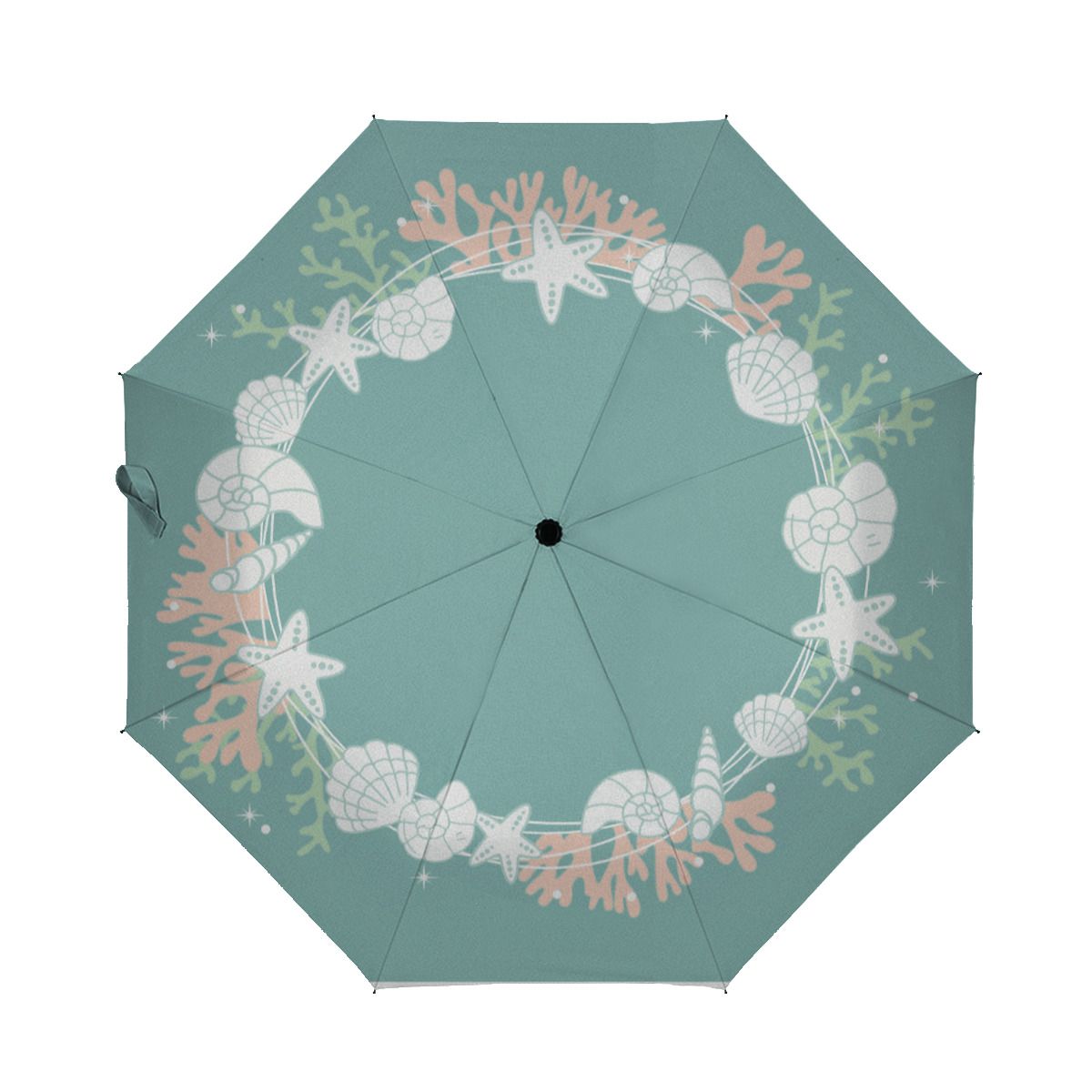 Coastal Christmas Shell Wreath Umbrella No.339OSZ