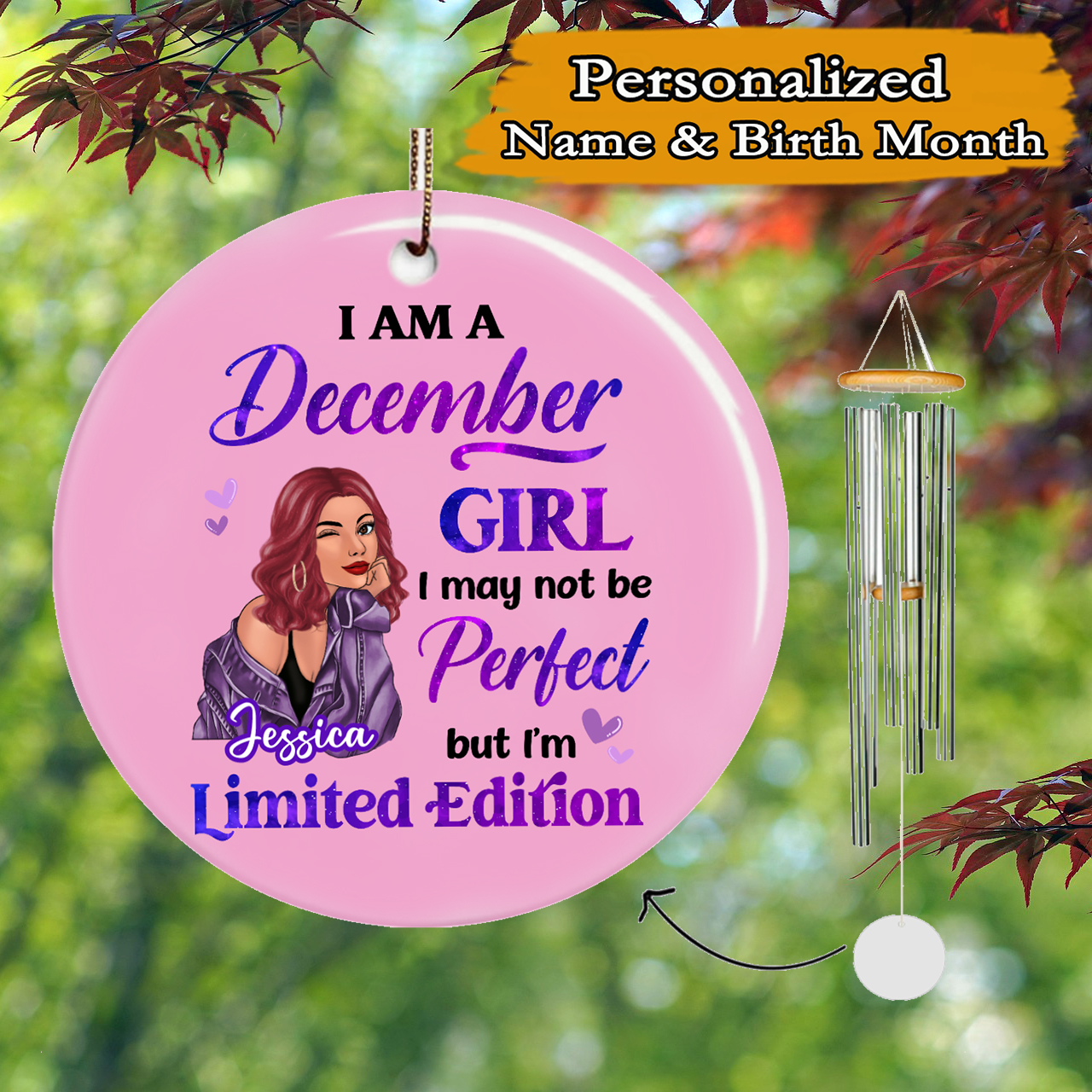 Birthday Gift Birth Month Fashion Girl Limited Edition Personalized Wind Chime