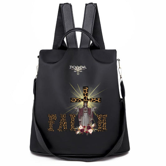 Faith Cross Flowers Backpack No.3SY4O9