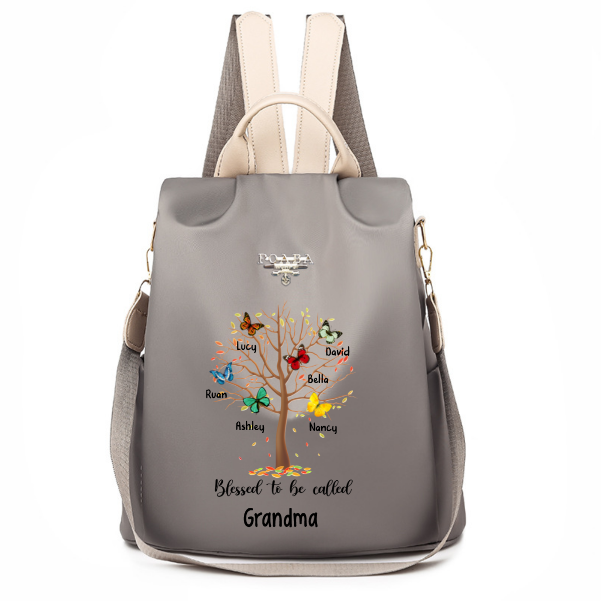 Grandma Butterfly Tree Personalized Backpack