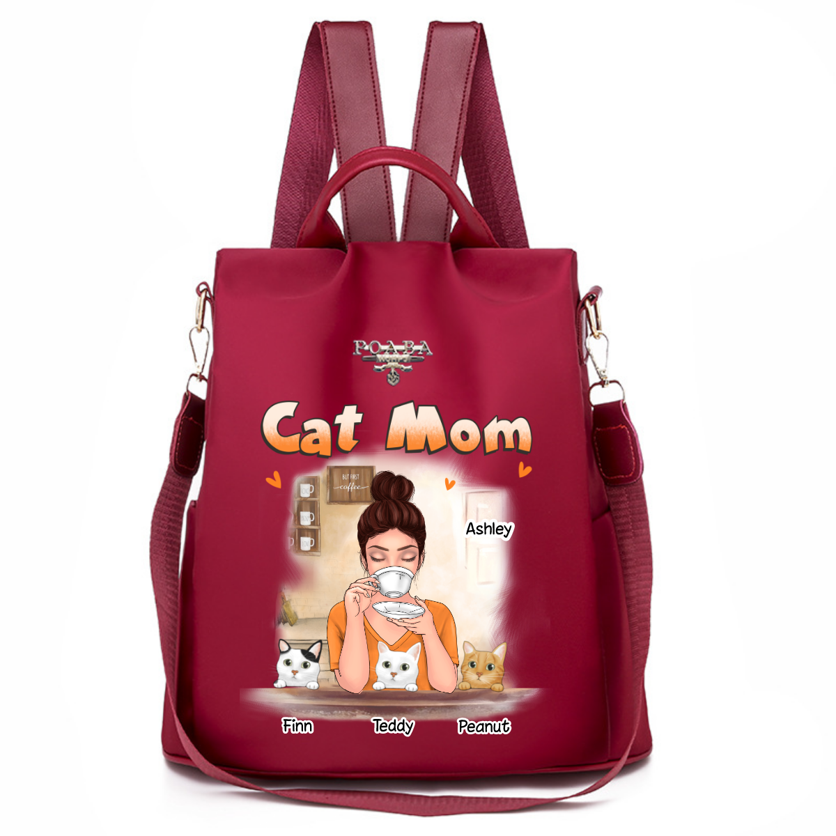 Cat Mama Personalized Backpack