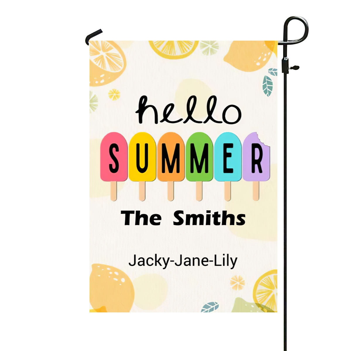 Hello Summer Personalized Garden Flag