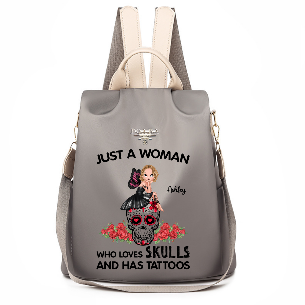 Just A Tattoo Woman Who Loves Skull Personalized Backpack