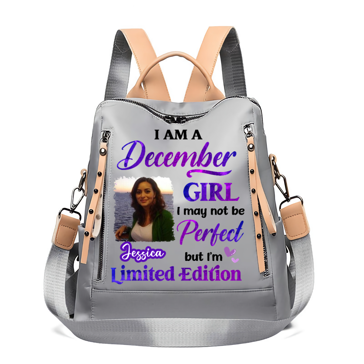 Birthday Gift Birth Month Fashion Girl Limited Edition Personalized Photo & Name Backpack
