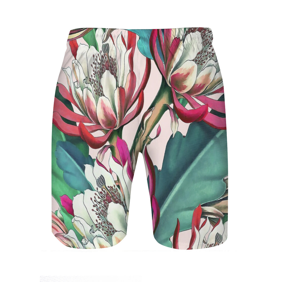 Flowering Cactus Graphic Men's Swim Trunks No.4T9J3X