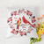 Cardinal Floral Frame Memorial Personalized Polyester Linen Pillow