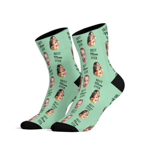 Mothers / Fathers Day Socks - Mothers Day Gift - Best Dad/Mama/Grandma Gift - Personalized Photo Socks