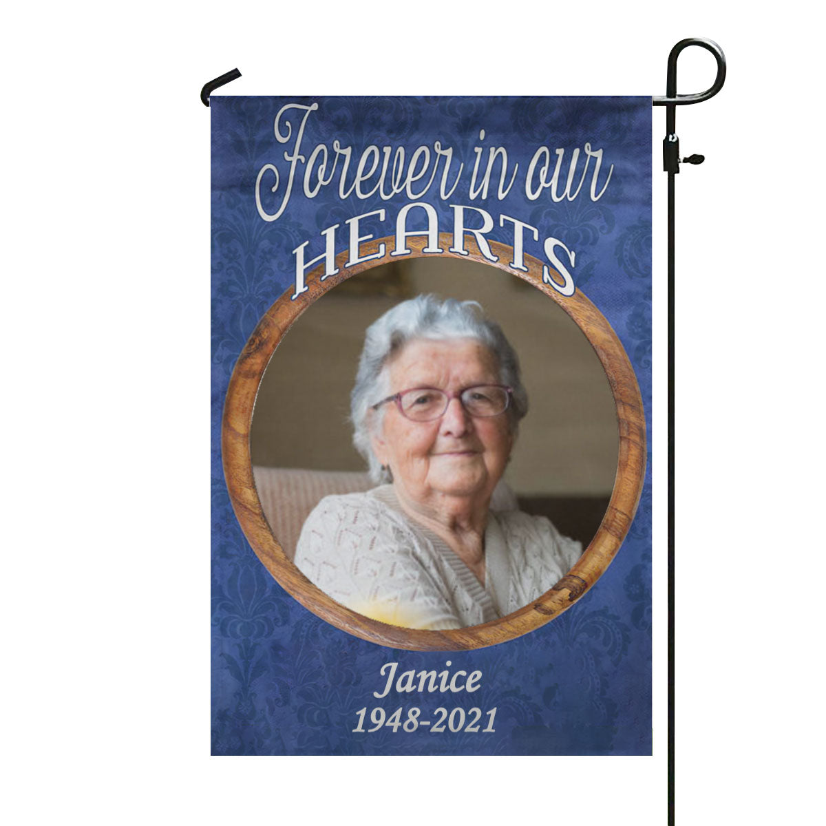 Memorial garden flag, Cemetery Decoration, Forever in our hearts, Personalized Flag, Custom Flag