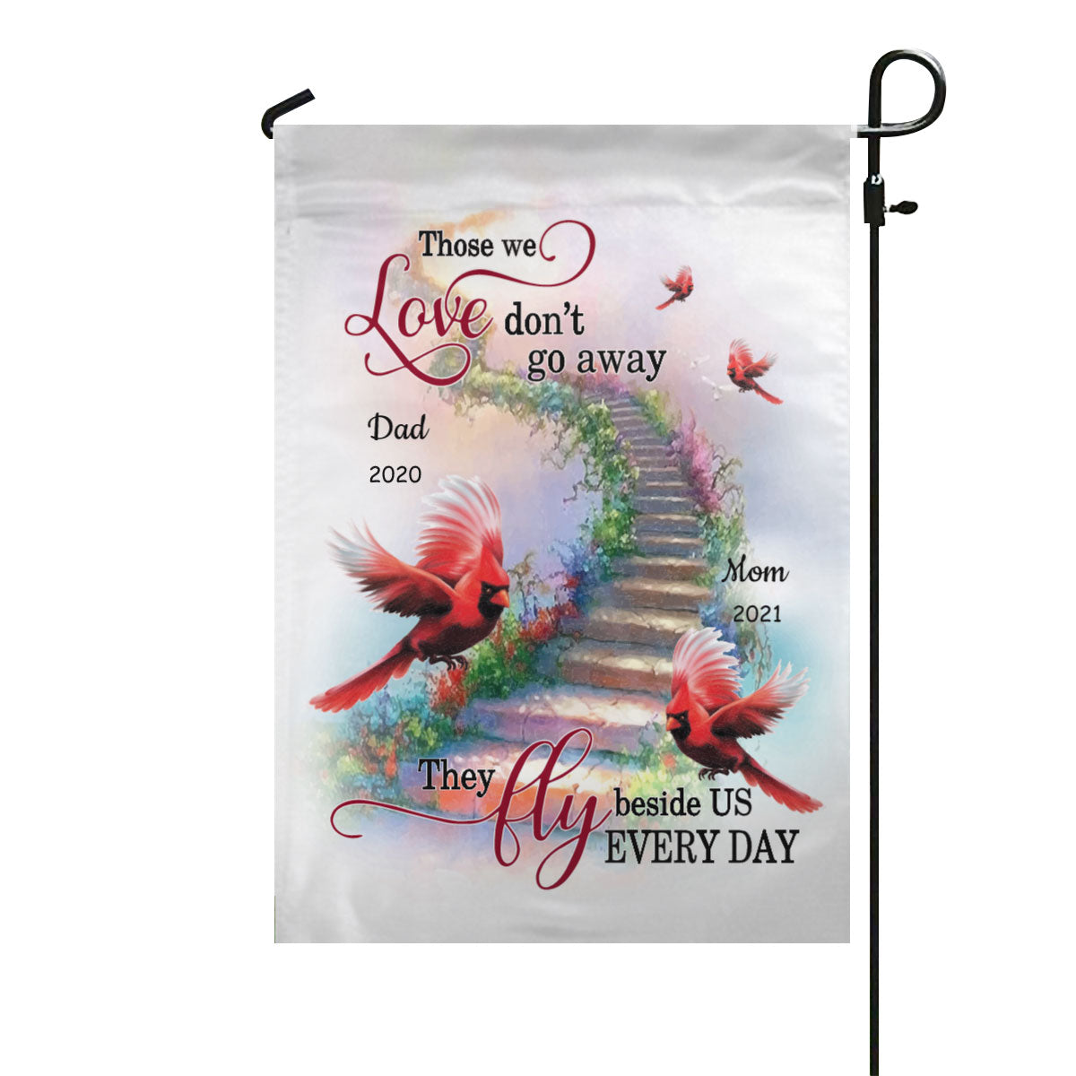 Cardinals Memorial Personalized Garden Flag